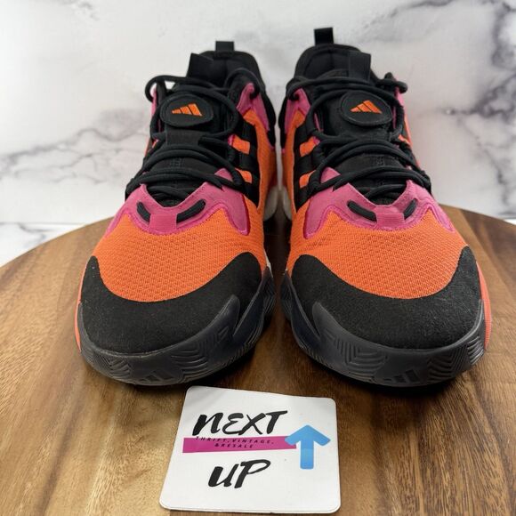 Men’s 11-Adidas BYW Select Black Impact Orange Team Real Magenta Basketball Shoe main image 6